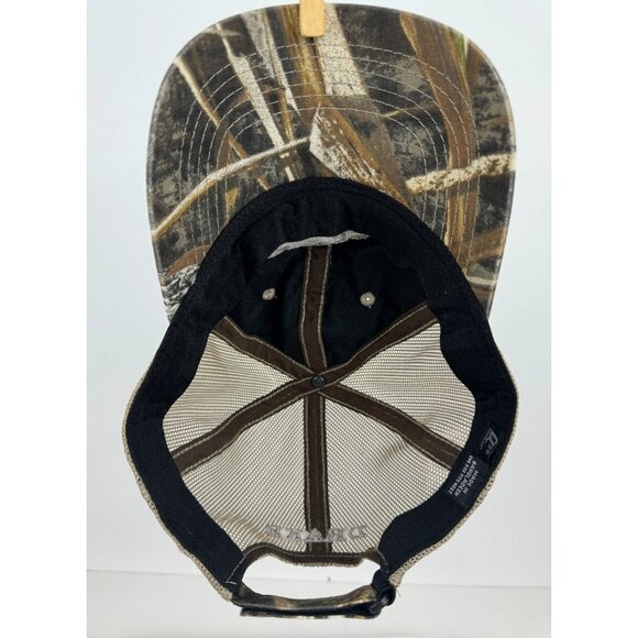 Drake Waterfowl Brown Camo Mesh Trucker Hat Embroidered Logo Adjustable Strap - Picture 7 of 8